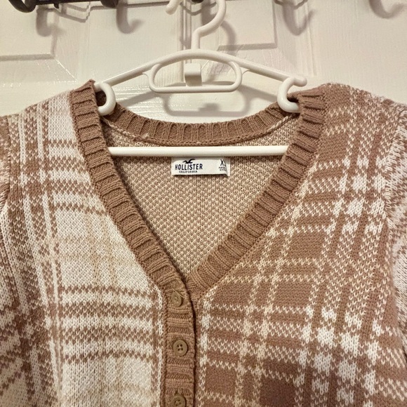 Hollister Brown and Cream Cardigan Sweater (XS) - Picture 2 of 3